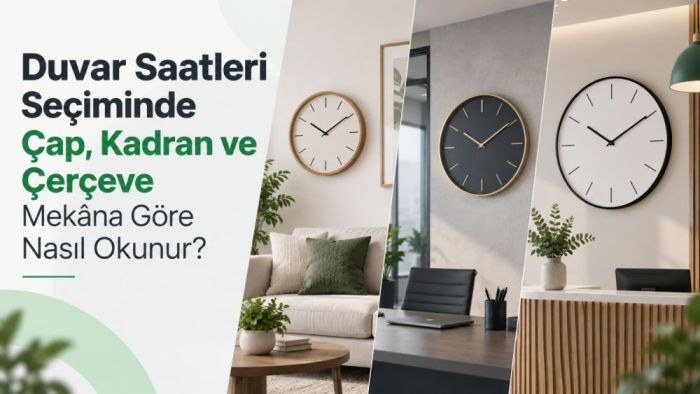 Duvar Saatleri Seçiminde Çap, Kadran ve Çerçeve Mekâna Göre Nasıl Okunur?